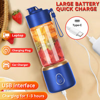 HKM-792723 Portable Wireless USB Rechargeable Mini Handheld Orange Juice Extractor and Blender