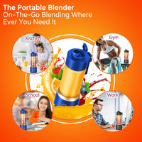 HKM-792723 Portable Wireless USB Rechargeable Mini Handheld Orange Juice Extractor and Blender