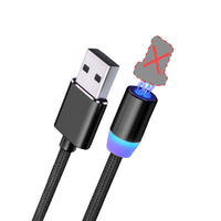 HKM-792851 3-in-1 Magnetic Data Cable for Fast Charging - USB, 8PIN, Micro USB & TYPE-C, 1m & 2m Lengths Available