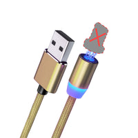 HKM-792851 3-in-1 Magnetic Data Cable for Fast Charging - USB, 8PIN, Micro USB & TYPE-C, 1m & 2m Lengths Available