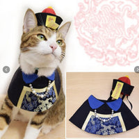 HKM-7929277 Handsome and Funny Cat Bib in Zombie and Duke Suit Designs - Polyester Material, Sizes S and L