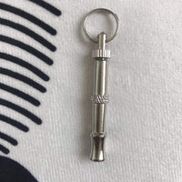 HKM-7929917 Silver Brass Dog Training Whistle with Durable Nickel Plating - 6.5CM Total Length