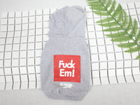 HKM-7930173 Hooded Cotton Summer Vest for Dogs & Cats, Available in Black or Grey, Sizes XS to XXL