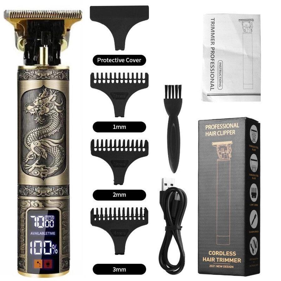 HKM-793043 Cordless Rechargeable Hair Clipper for Men with Washable Blades and LED Display