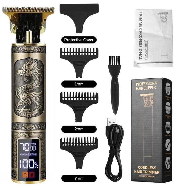 HKM-793043 Cordless Rechargeable Hair Clipper for Men with Washable Blades and LED Display
