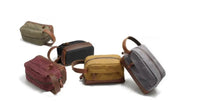 HKM-793043 Retro Waterproof Canvas Travel Toiletry Bag - Large Capacity Handheld Makeup Storage Bag