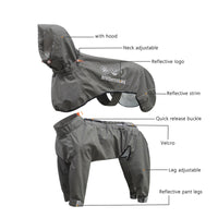 HKM-7930685 Adjustable All-Inclusive Raincoat for Medium to Large Dogs - Four-Legged Hooded Poncho in Multiple Colors