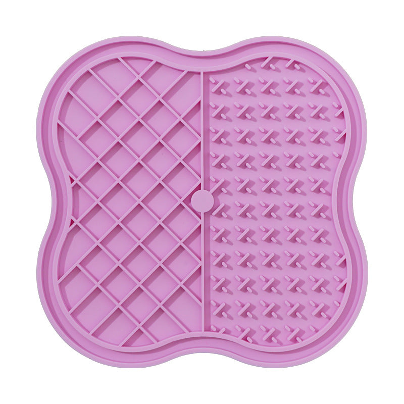 HKM-7931069 Silicone Snack Catcher Dog Bowl - Available in Orange, Blue, Pink, and Purple - 20 x 20 cm