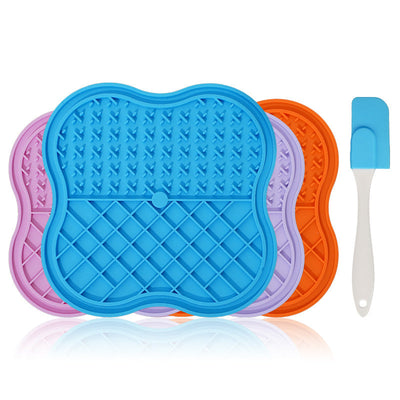 HKM-7931069 Silicone Snack Catcher Dog Bowl - Available in Orange, Blue, Pink, and Purple - 20 x 20 cm