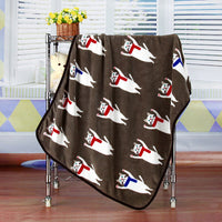 HKM-7931709 Cartoon Animal Print Flannel Coral Fleece Blanket for Pets - 100x75cm