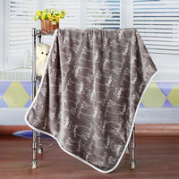 HKM-7931709 Cartoon Animal Print Flannel Coral Fleece Blanket for Pets - 100x75cm