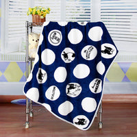 HKM-7931709 Cartoon Animal Print Flannel Coral Fleece Blanket for Pets - 100x75cm