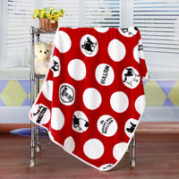 HKM-7931709 Cartoon Animal Print Flannel Coral Fleece Blanket for Pets - 100x75cm