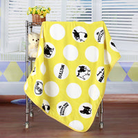 HKM-7931709 Cartoon Animal Print Flannel Coral Fleece Blanket for Pets - 100x75cm