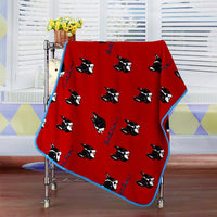 HKM-7931709 Cartoon Animal Print Flannel Coral Fleece Blanket for Pets - 100x75cm