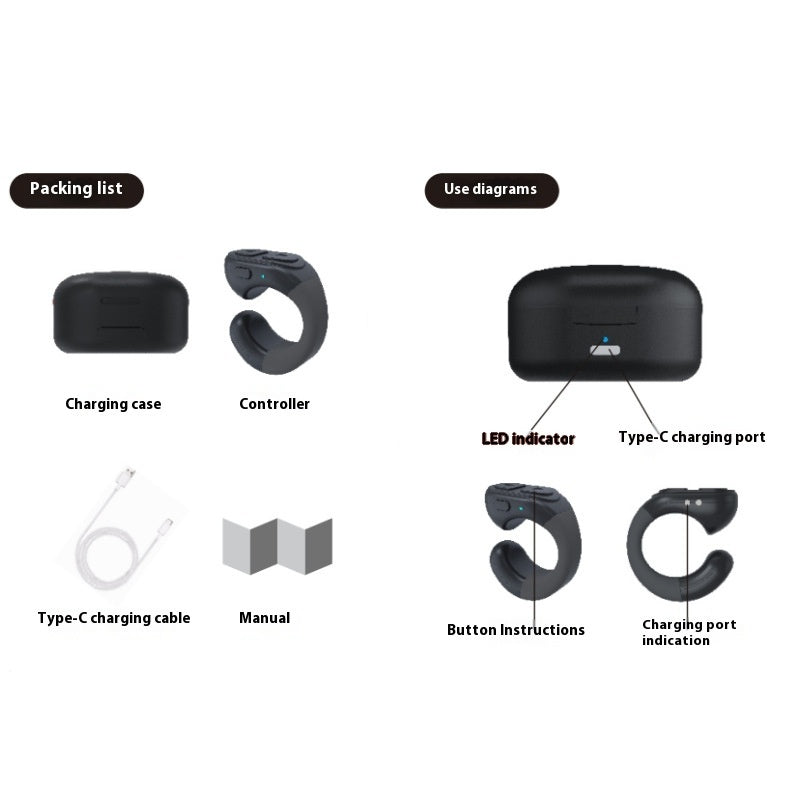 HKM-793171 Bluetooth Remote Control for Mobile Phones - Upgrade Version with Extended Battery Life and Versatile Functionality