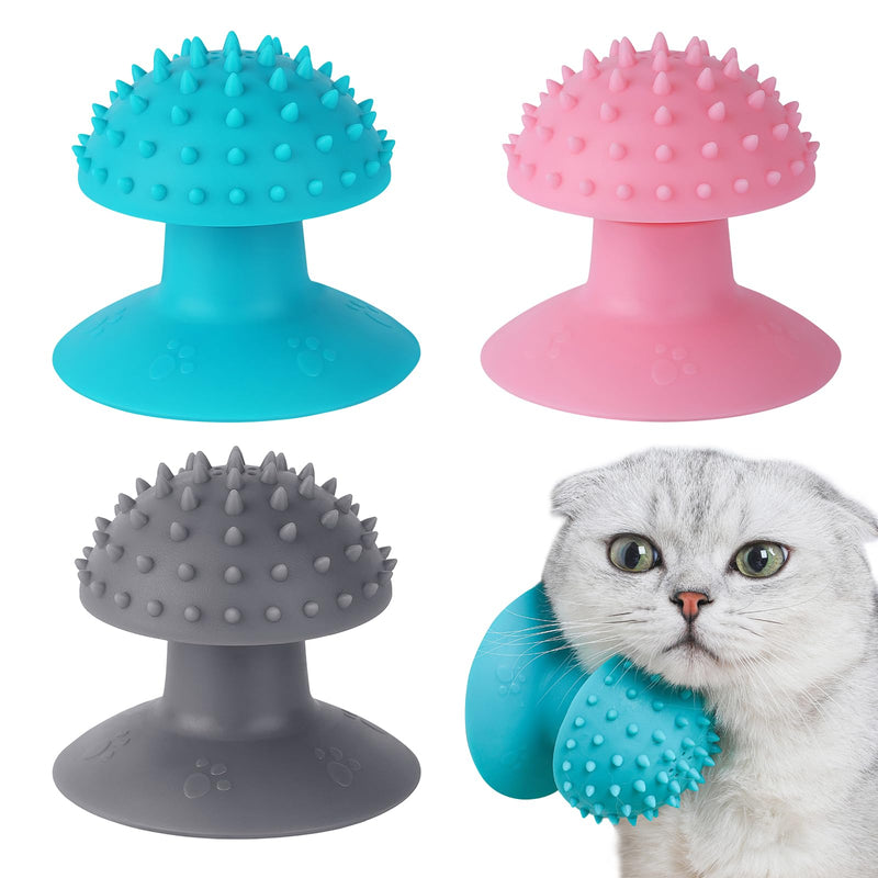 HKM-7932349 Self-Grooming Cat Brush and Massager for Long and Short Fur with Cat Mint Attachment