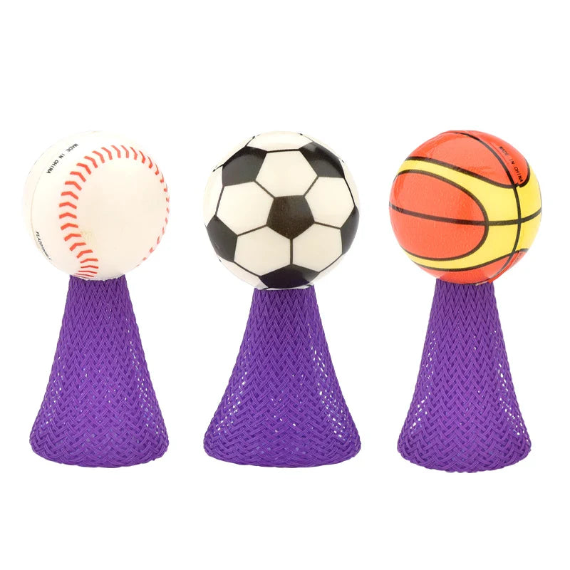 HKM-793235 Interactive PU Bouncing Doll Toy for Kids - Soft Mini Jumping Ball Spring Launcher