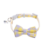 HKM-7932861 Plaid Bow Tie Collar for Small Dogs and Cats - Christmas Design with Quick Release and Bell