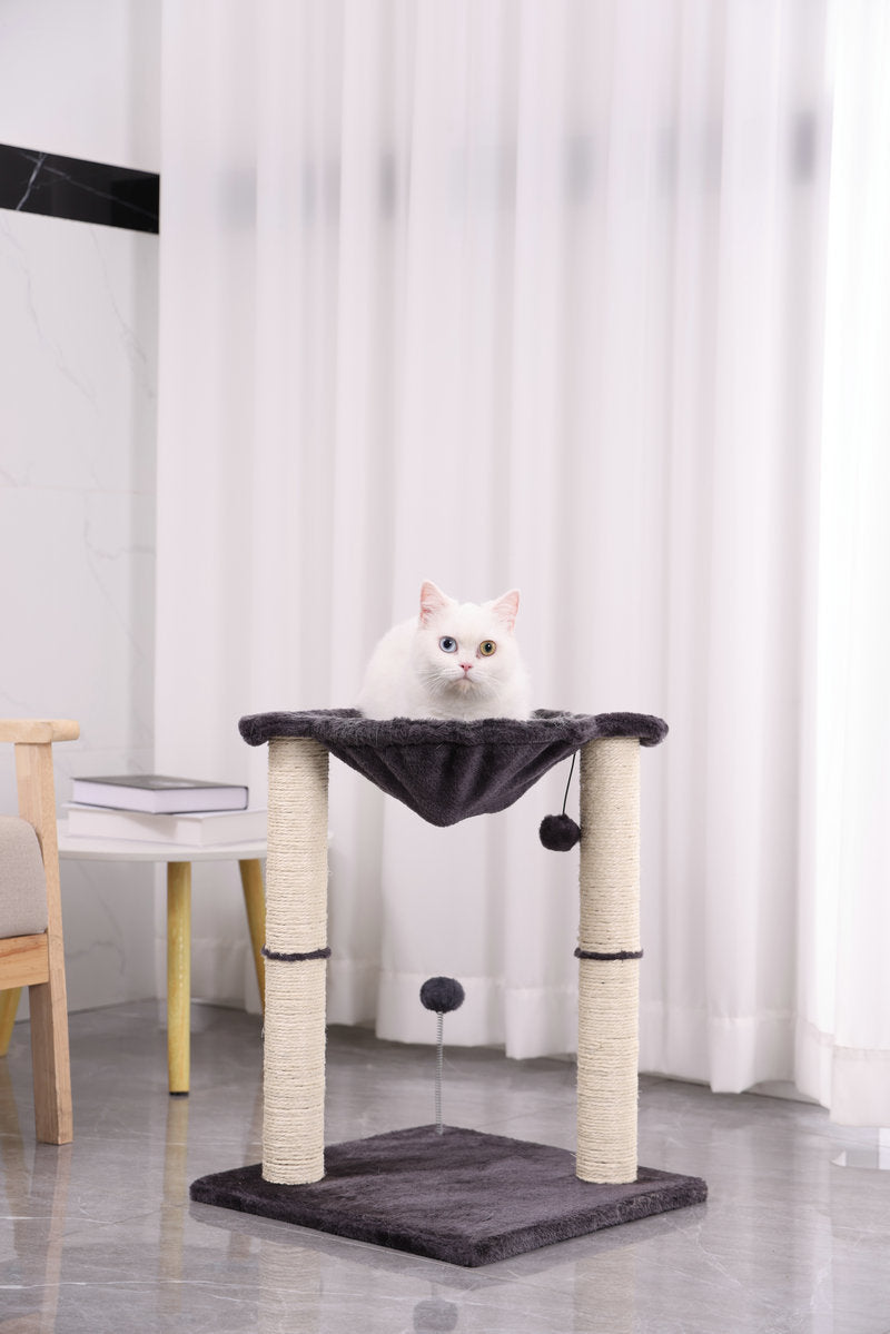 HKM-7934141 Cat Scratching Post with Integrated Nest - E1 Wooden, 40x40x54cm, Simple Design
