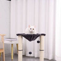 HKM-7934141 Cat Scratching Post with Integrated Nest - E1 Wooden, 40x40x54cm, Simple Design
