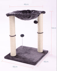 HKM-7934141 Cat Scratching Post with Integrated Nest - E1 Wooden, 40x40x54cm, Simple Design