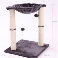 HKM-7934141 Cat Scratching Post with Integrated Nest - E1 Wooden, 40x40x54cm, Simple Design