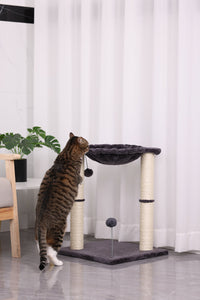 HKM-7934141 Cat Scratching Post with Integrated Nest - E1 Wooden, 40x40x54cm, Simple Design