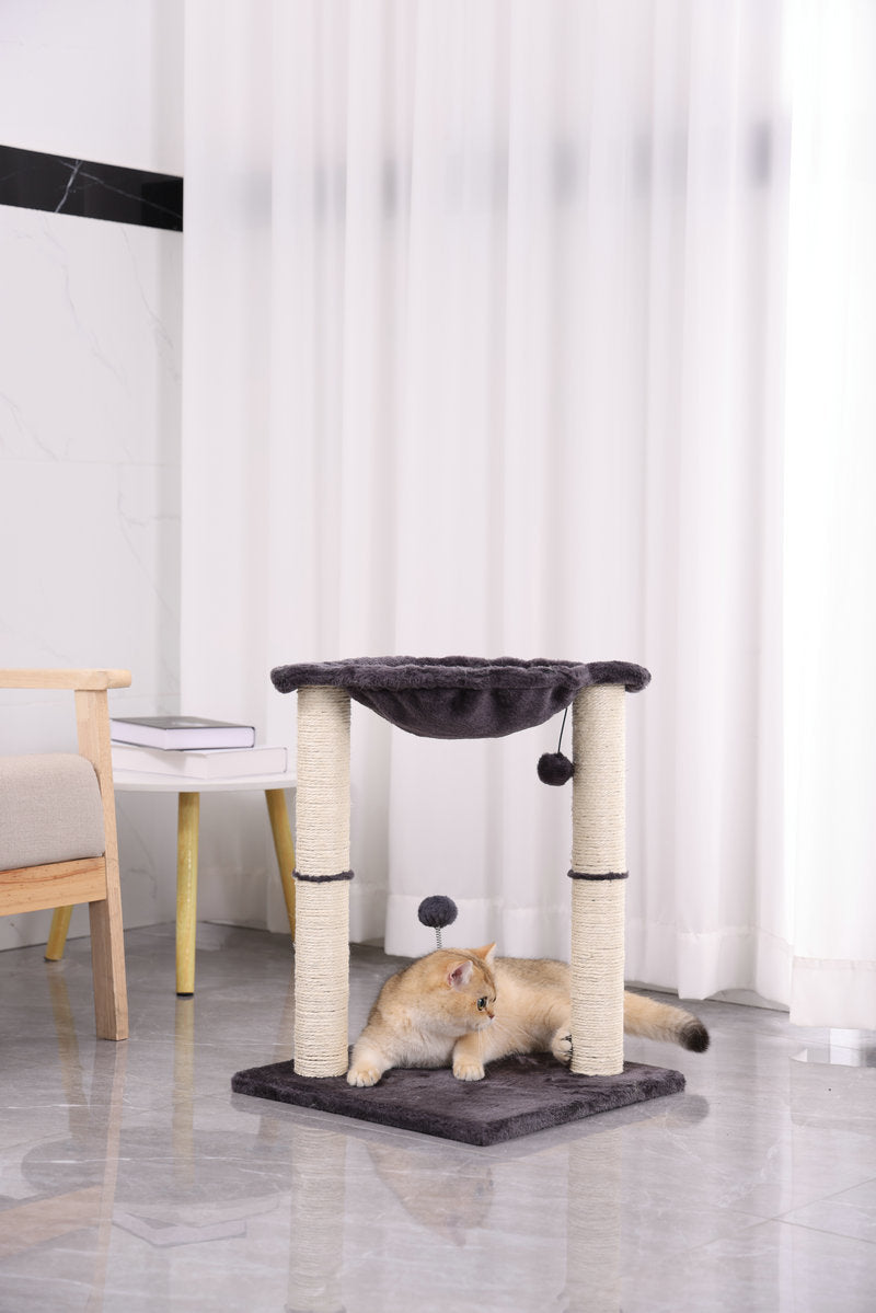 HKM-7934141 Cat Scratching Post with Integrated Nest - E1 Wooden, 40x40x54cm, Simple Design