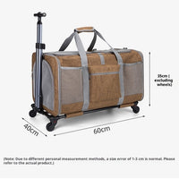 HKM-7934525 Portable Foldable Hand-held Cross-body Pet Carrier Bag with Breathable Fabric and Large Capacity