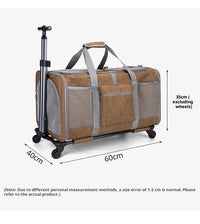 HKM-7934525 Portable Foldable Hand-held Cross-body Pet Carrier Bag with Breathable Fabric and Large Capacity