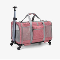 HKM-7934525 Portable Foldable Hand-held Cross-body Pet Carrier Bag with Breathable Fabric and Large Capacity