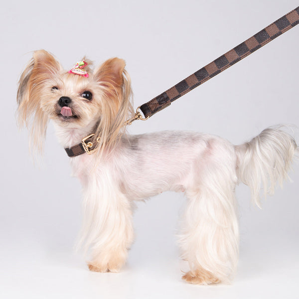 HKM-7934653 Stylish Geometry Pattern Dog Collar and Leash Set in Multiple Colors and Sizes