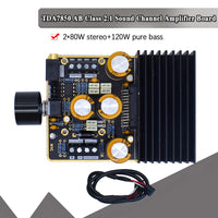 HKM-793491 2.1 Channel Class AB Amplifier Board, 2x80W + 120W High Power Vehicle Digital Amplifier for Pure Bass Sound