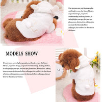 HKM-7935293 Cozy White Down Jacket for Dogs in XS-XL Sizes