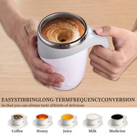 HKM-793555 Self Stirring Electric Coffee Mug with Lid for Travel and Office Use