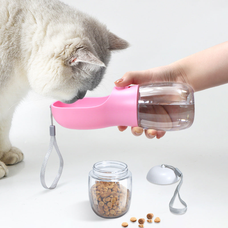 HKM-7936701 Pet Dual-Use Water Cup for Dogs - 300ML Water & 100g Grain, Portable Design