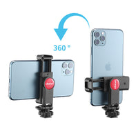 HKM-793683 Adjustable 360-Degree Hot Shoe Mount for Smartphones and Cameras
