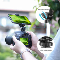 HKM-793683 Adjustable 360-Degree Hot Shoe Mount for Smartphones and Cameras