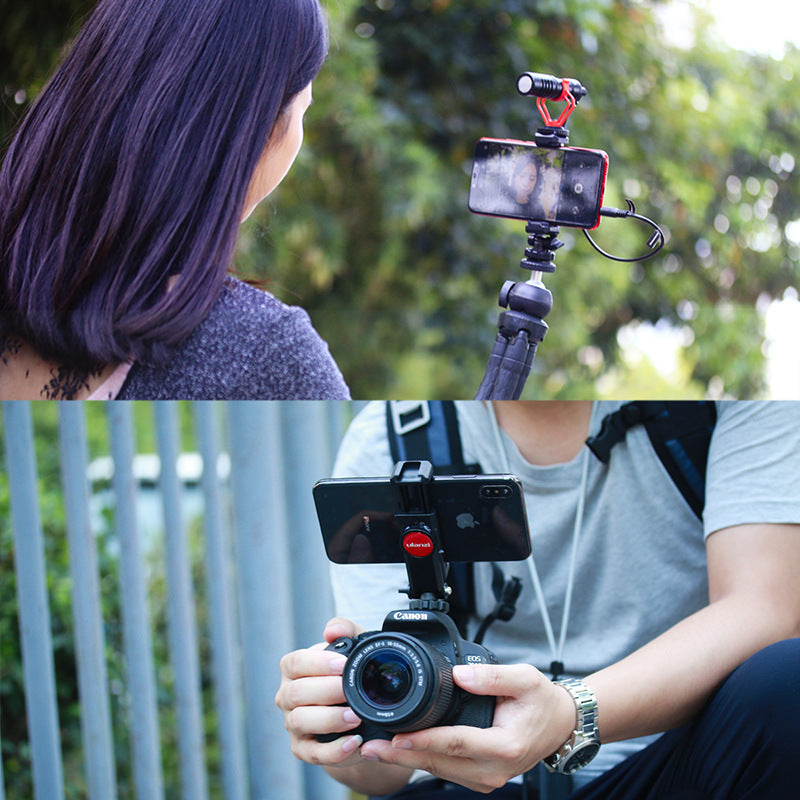 HKM-793683 Adjustable 360-Degree Hot Shoe Mount for Smartphones and Cameras