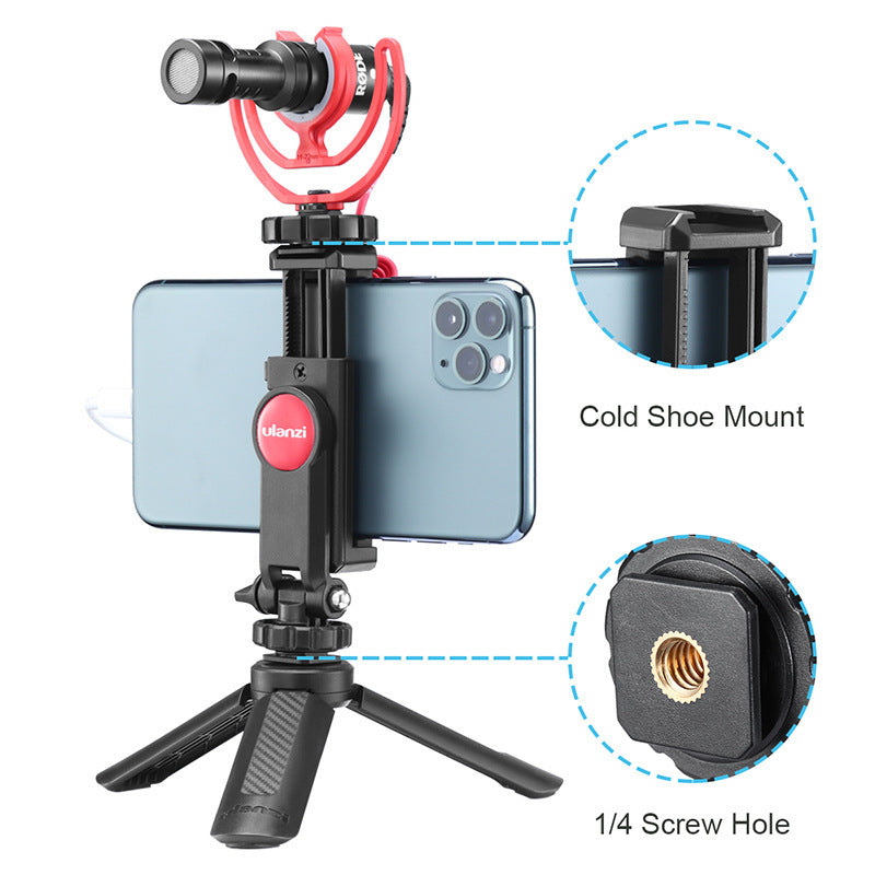 HKM-793683 Adjustable 360-Degree Hot Shoe Mount for Smartphones and Cameras