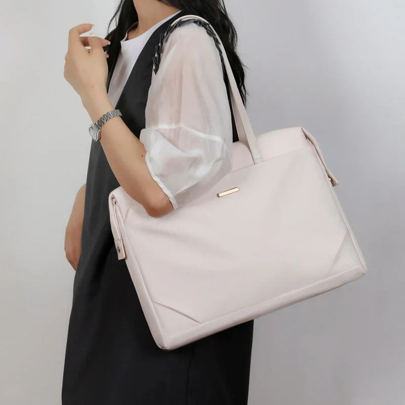 HKM-793683 Waterproof 14-Inch Nylon Laptop Bag for Women - Stylish Business Travel Handbag