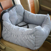 HKM-7937085 Pet Safety Car Nest, Multi-Color Oxford Cloth Car Kennel with Safety Buckle for Front and Back Rows, 55x50x30CM