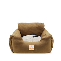 HKM-7937085 Pet Safety Car Nest, Multi-Color Oxford Cloth Car Kennel with Safety Buckle for Front and Back Rows, 55x50x30CM