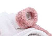 HKM-7937213 Cozy Pink Double-Sided Velvet Dog Outfit for Autumn and Winter