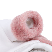 HKM-7937213 Cozy Pink Double-Sided Velvet Dog Outfit for Autumn and Winter