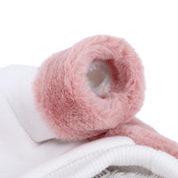 HKM-7937213 Cozy Pink Double-Sided Velvet Dog Outfit for Autumn and Winter