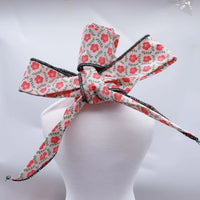 HKM-7938237 Floral Red Cotton Triangle Scarf for Small Dogs