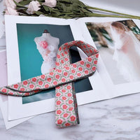 HKM-7938237 Floral Red Cotton Triangle Scarf for Small Dogs