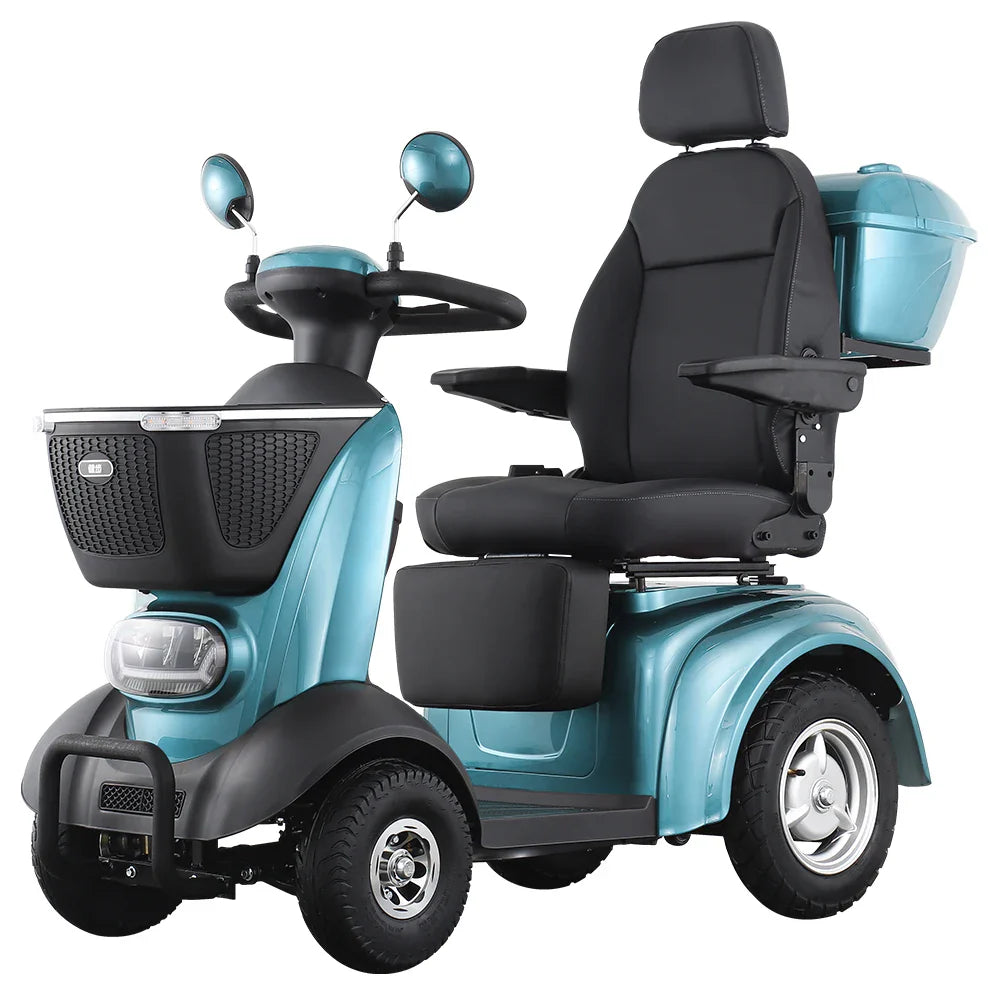 HKM-794003 Four-Wheel Electric Tricycle with Magnetic Brake, 150kg Load Capacity, 48V20Ah Battery, and 20km/h Max Speed